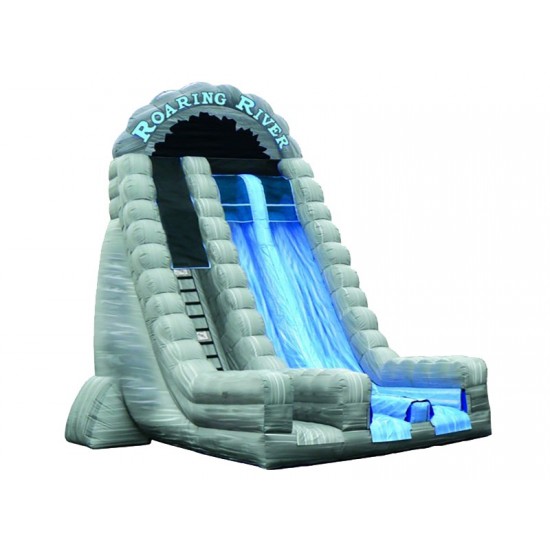 Inflatable Dry Slide 27ft Roaring River Dual Lane Slide