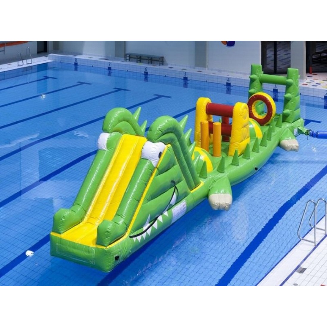 aqua sports inflatable pool slide soccer