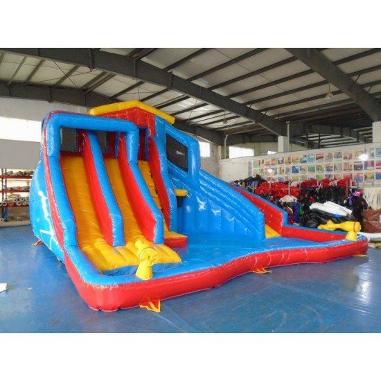 Inflatable Water Gun Slide Swimming Splash Pool Banzai