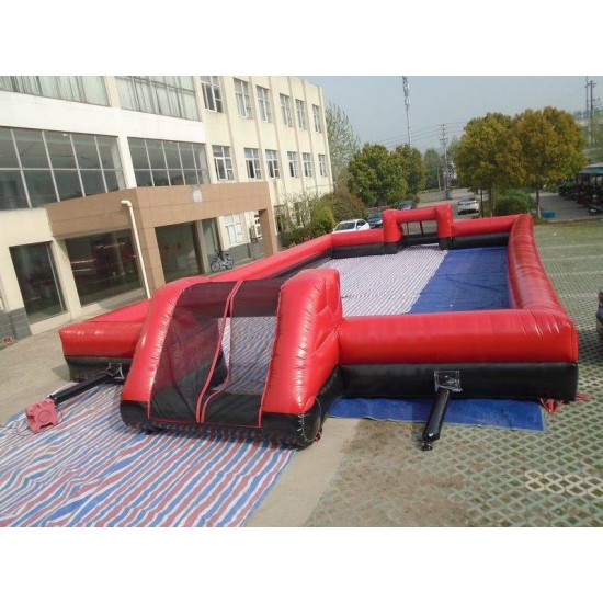 Inflatable Soccer Field Black Red