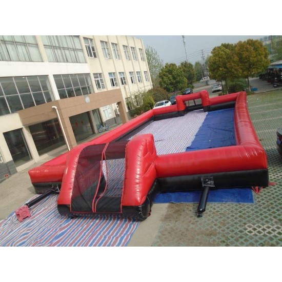 Inflatable Soccer Field Black Red